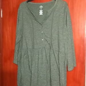 St John's Bay green blouse